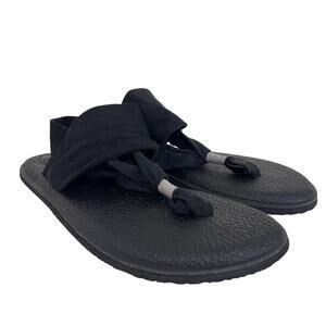 Sanuk Womens Yoga Sling Back Sandals Black Size 10 Womens